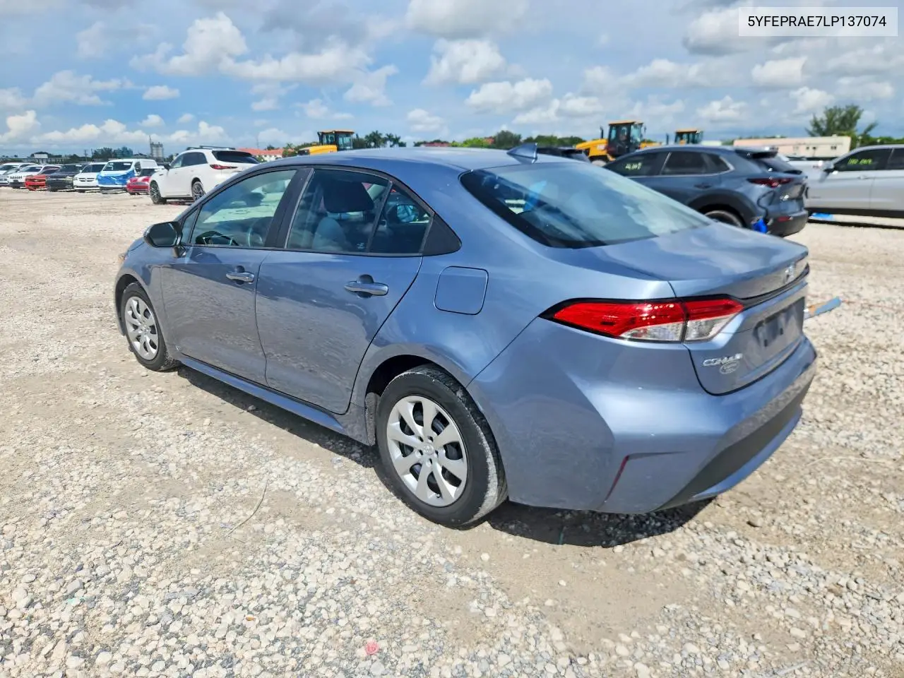 2020 TOYOTA COROLLA VIN 5YFEPRAE7LP137074 — фото 2