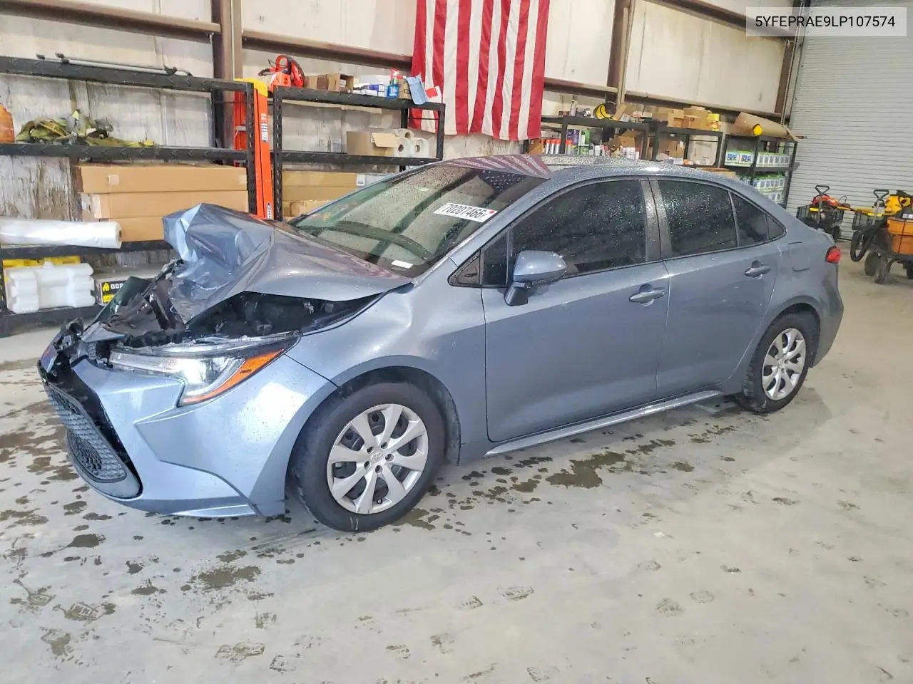 TOYOTA COROLLA 2020, VIN 5YFEPRAE9LP107574