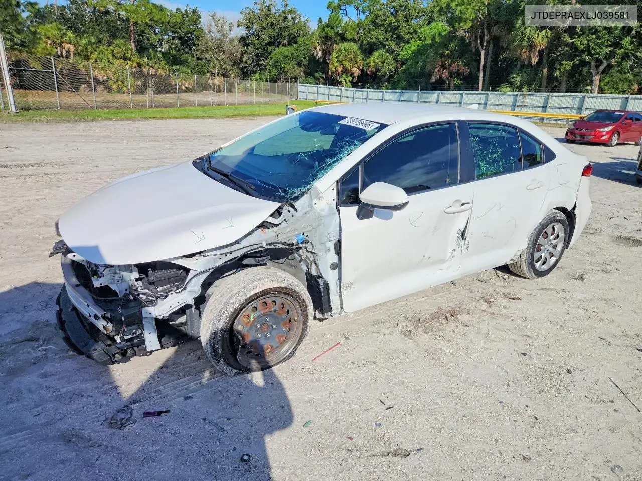 TOYOTA COROLLA 2020, VIN JTDEPRAEXLJ039581