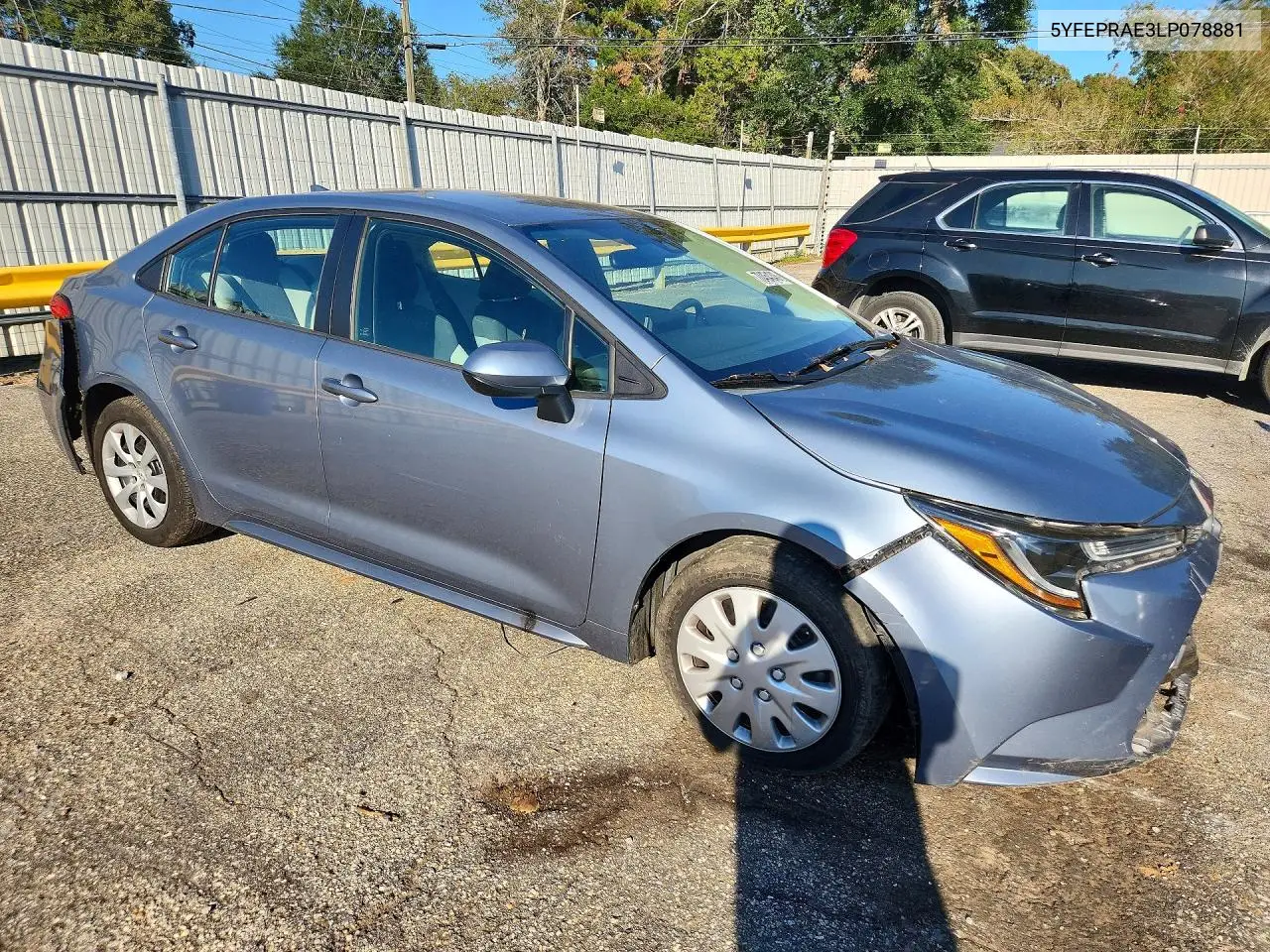 2020 TOYOTA COROLLA VIN 5YFEPRAE3LP078881 — фото 4