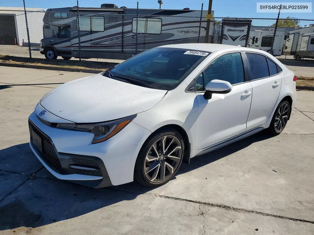 TOYOTA COROLLA 2020, VIN 5YFS4RCE8LP025599