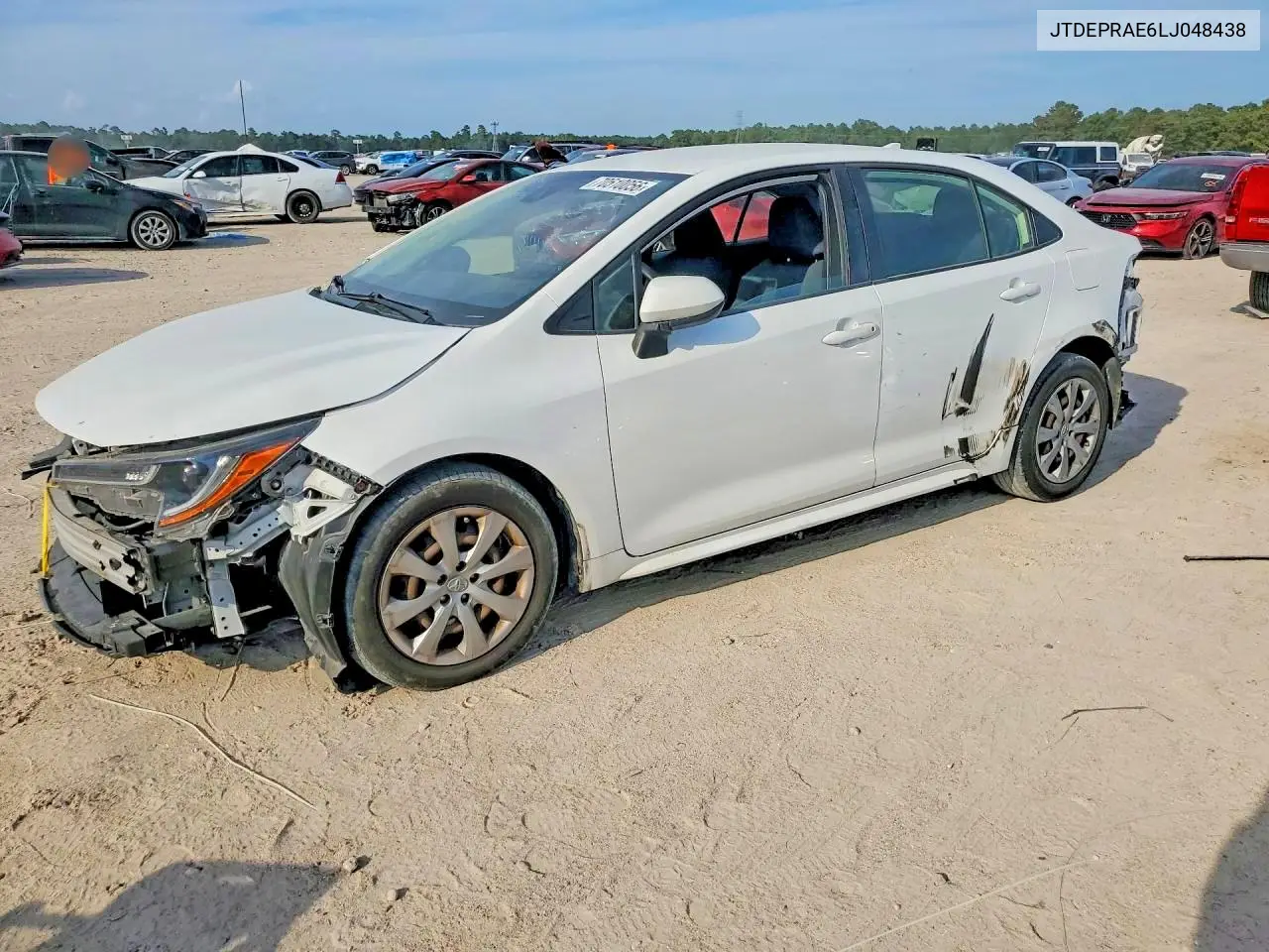 TOYOTA COROLLA 2020, VIN JTDEPRAE6LJ048438