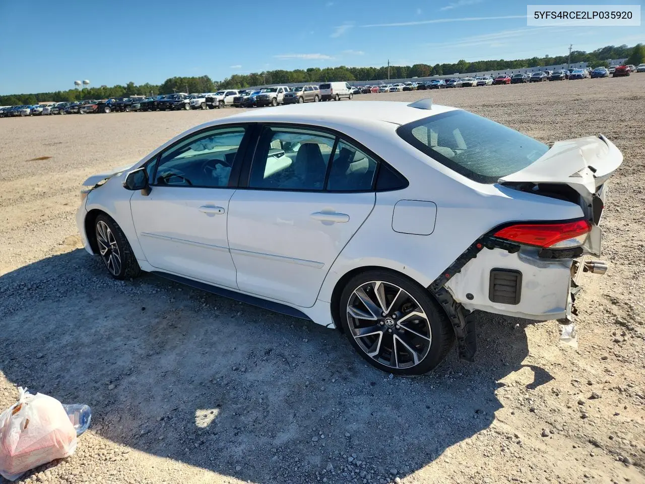 2020 TOYOTA COROLLA VIN 5YFS4RCE2LP035920 — фото 2