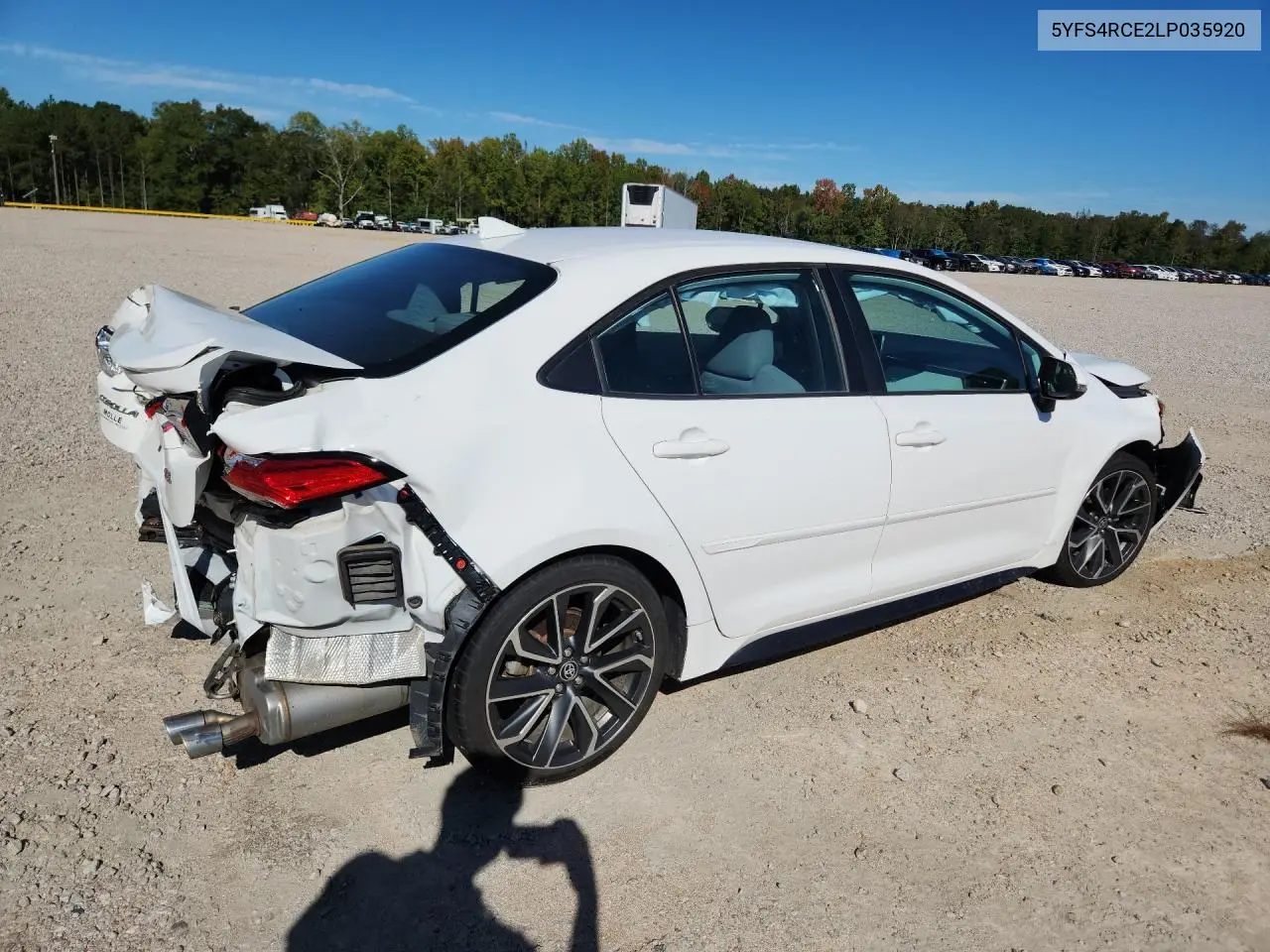 2020 TOYOTA COROLLA VIN 5YFS4RCE2LP035920 — фото 3