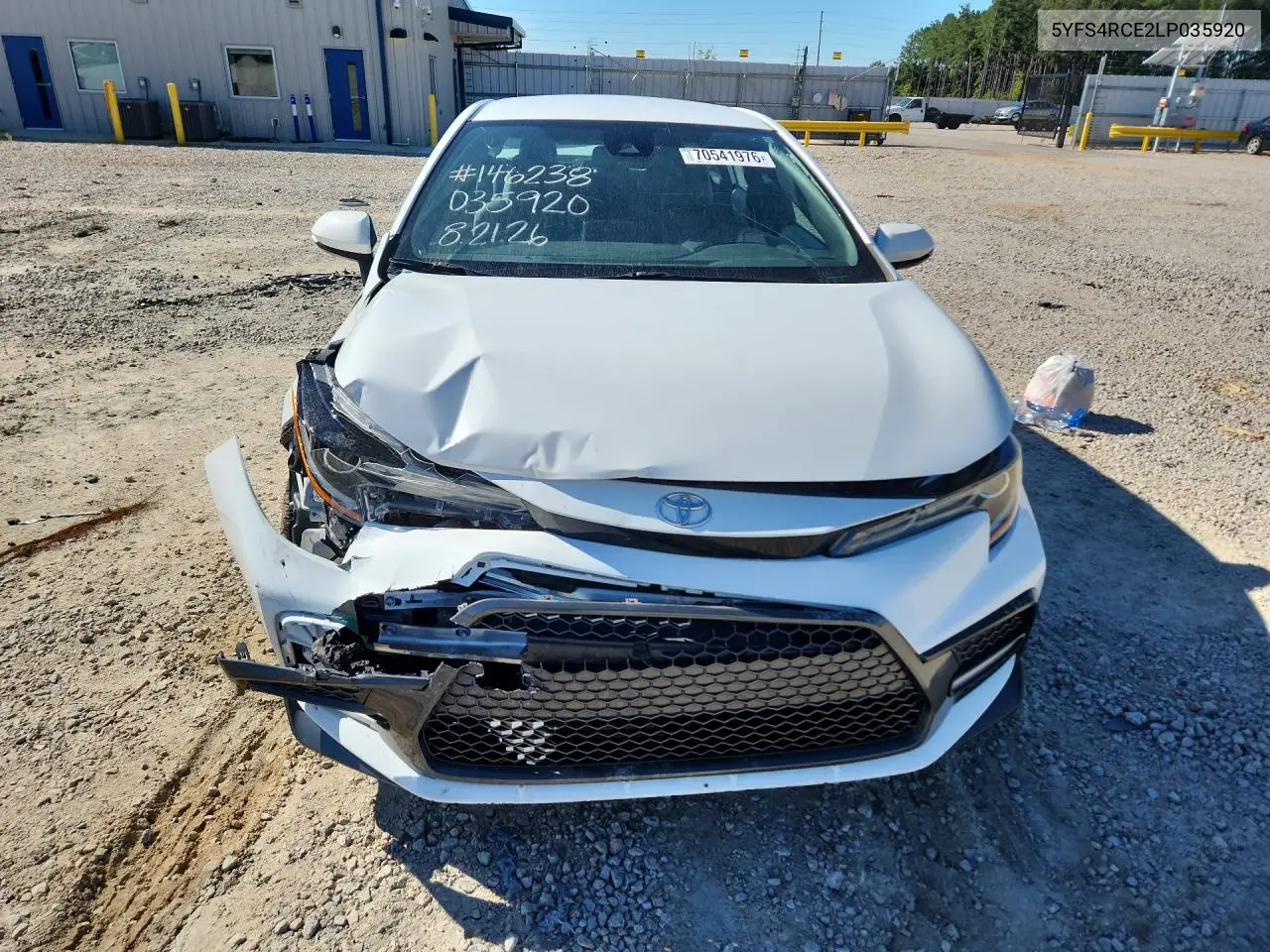 2020 TOYOTA COROLLA VIN 5YFS4RCE2LP035920 — фото 5