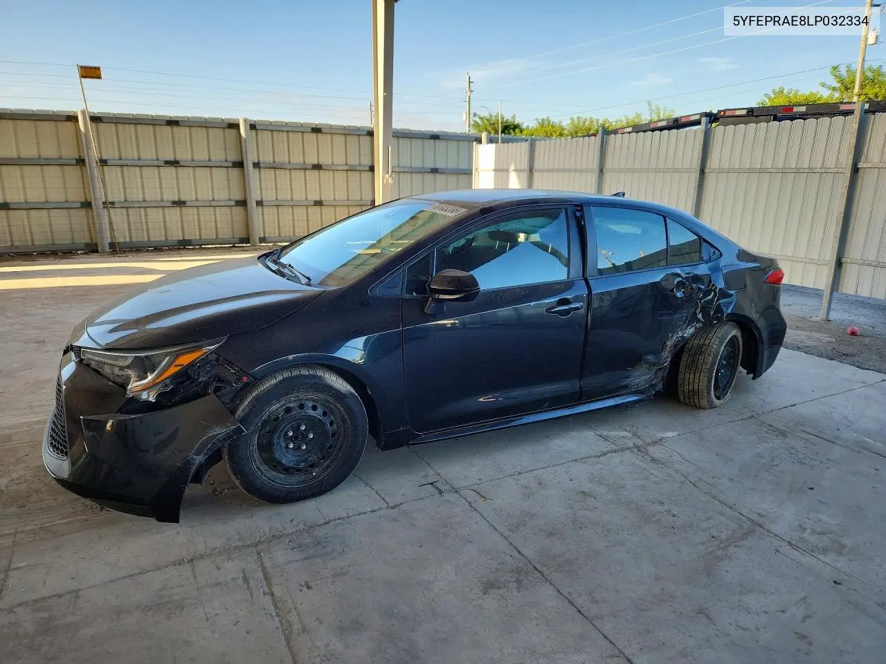 TOYOTA COROLLA 2020, VIN 5YFEPRAE8LP032334