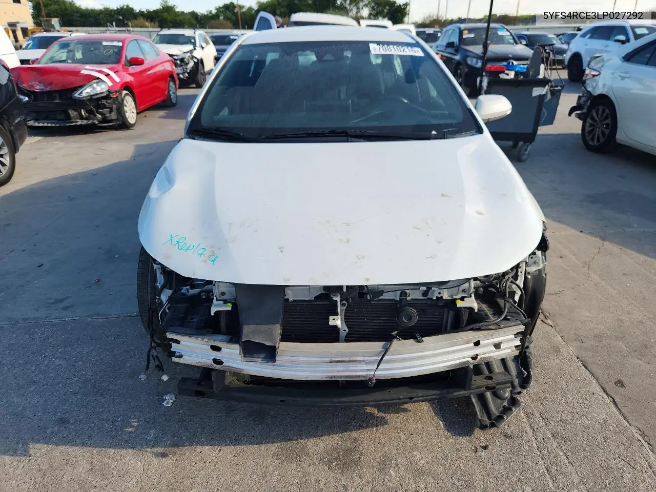 2020 TOYOTA COROLLA VIN 5YFS4RCE3LP027292 — фото 5