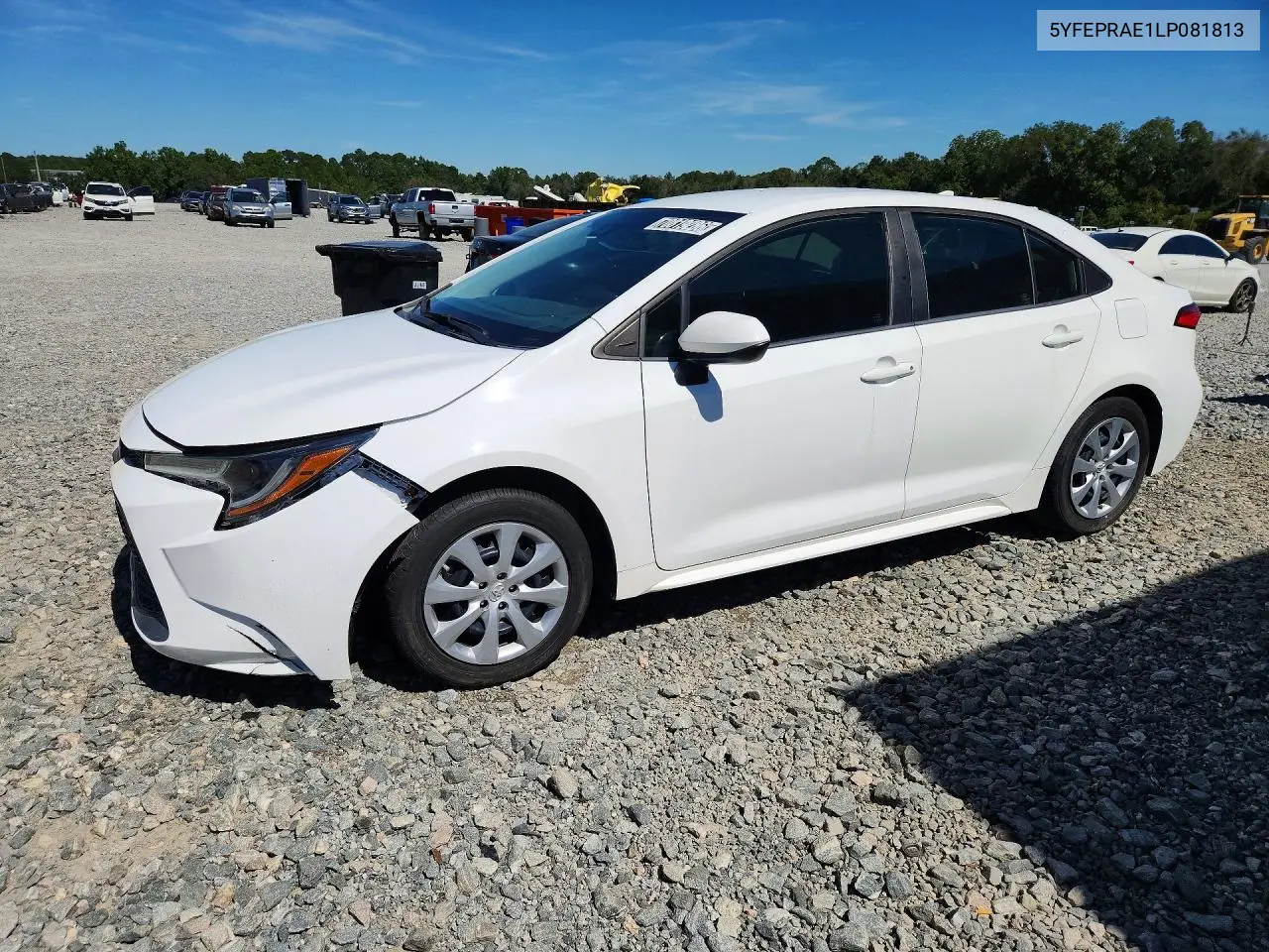 TOYOTA COROLLA 2020, VIN 5YFEPRAE1LP081813