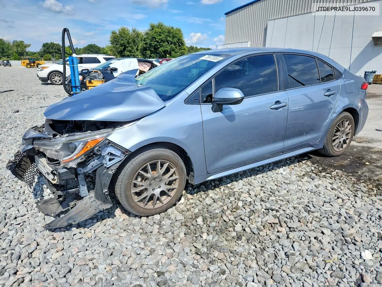 TOYOTA COROLLA 2020, VIN JTDEPRAE9LJ039670