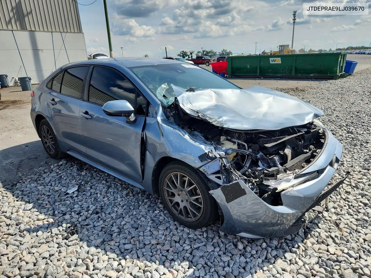 2020 TOYOTA COROLLA VIN JTDEPRAE9LJ039670 — фото 4
