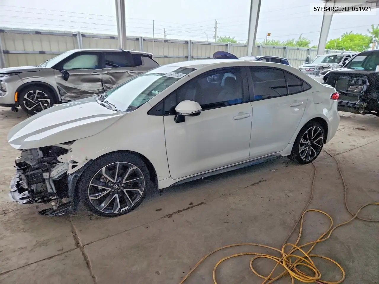 2020 TOYOTA COROLLA VIN 5YFS4RCE7LP051921 — фото 3