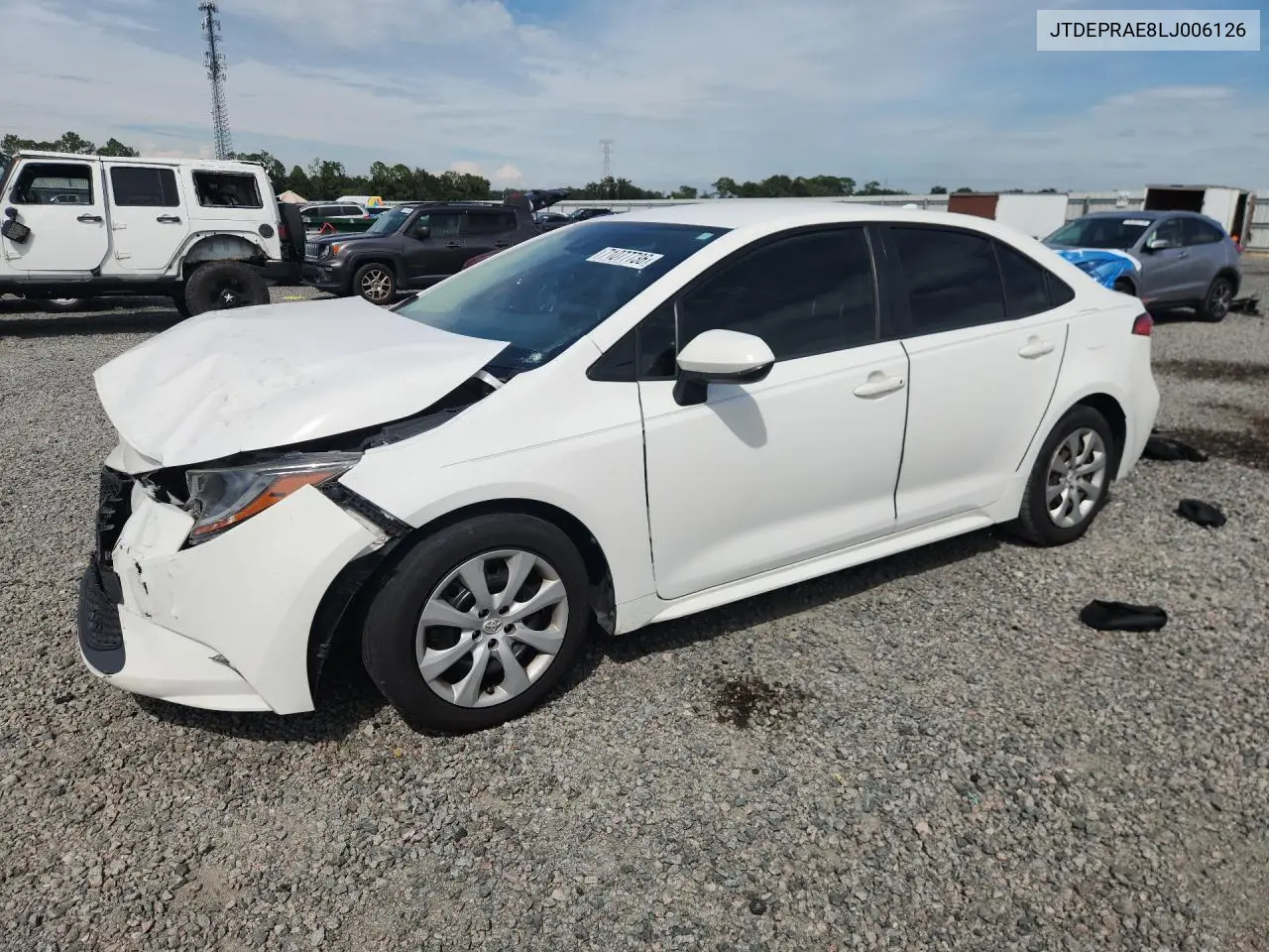 TOYOTA COROLLA 2020, VIN JTDEPRAE8LJ006126