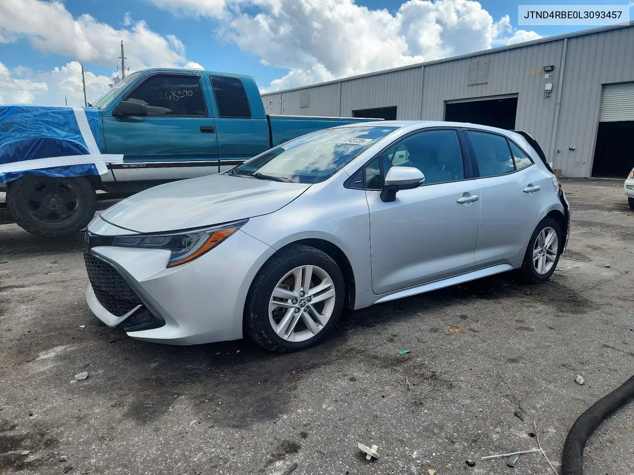 TOYOTA COROLLA 2020, VIN JTND4RBE0L3093457