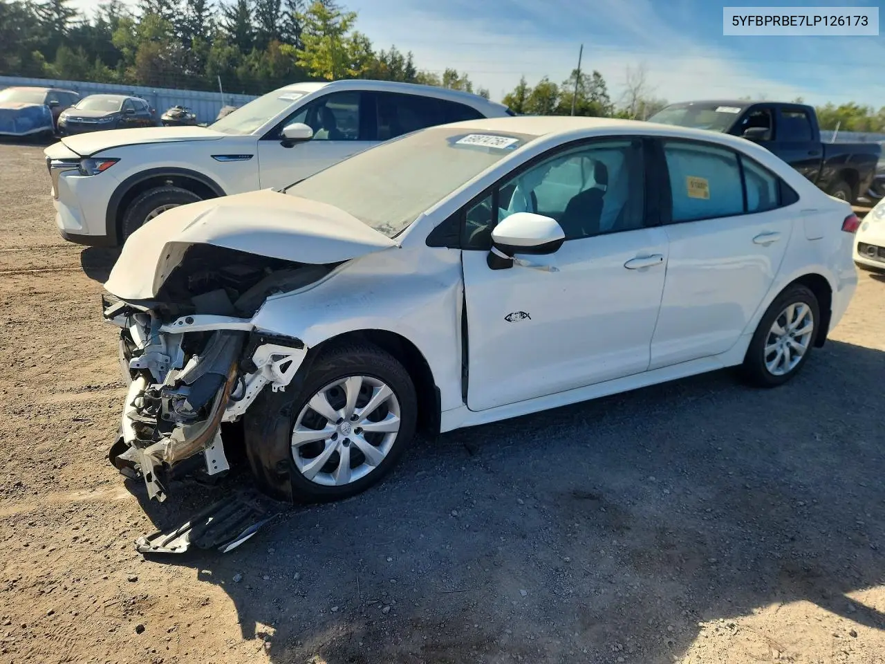 TOYOTA COROLLA 2020, VIN 5YFBPRBE7LP126173