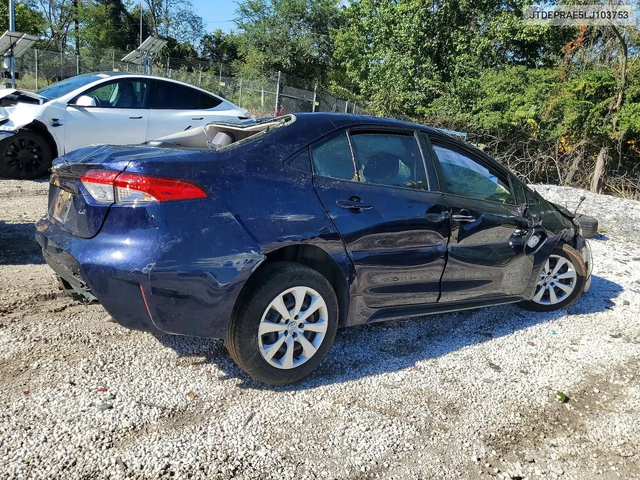 2020 TOYOTA COROLLA VIN JTDEPRAE5LJ103753 — фото 3