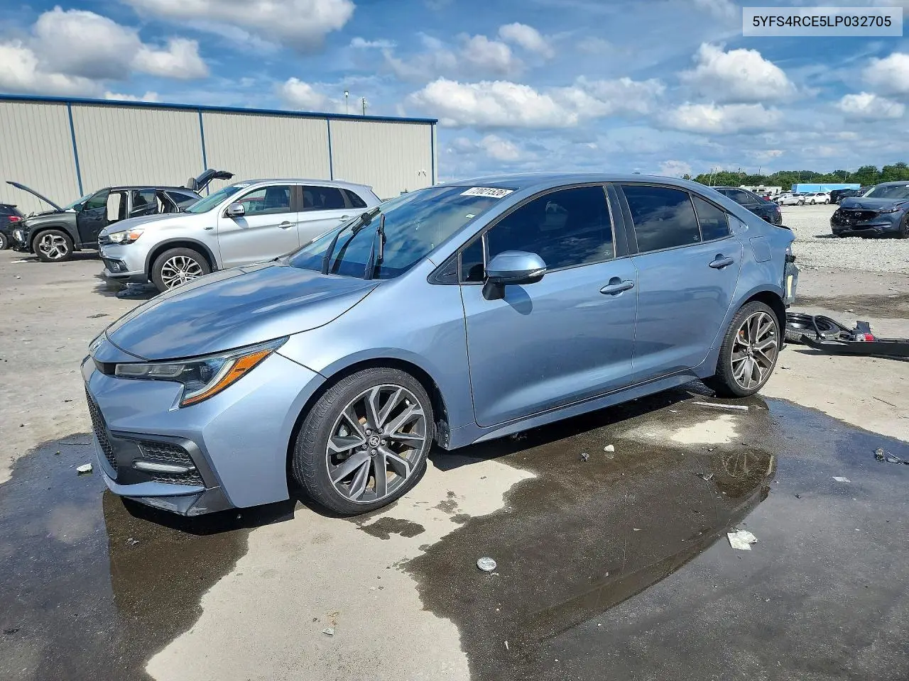 TOYOTA COROLLA 2020, VIN 5YFS4RCE5LP032705
