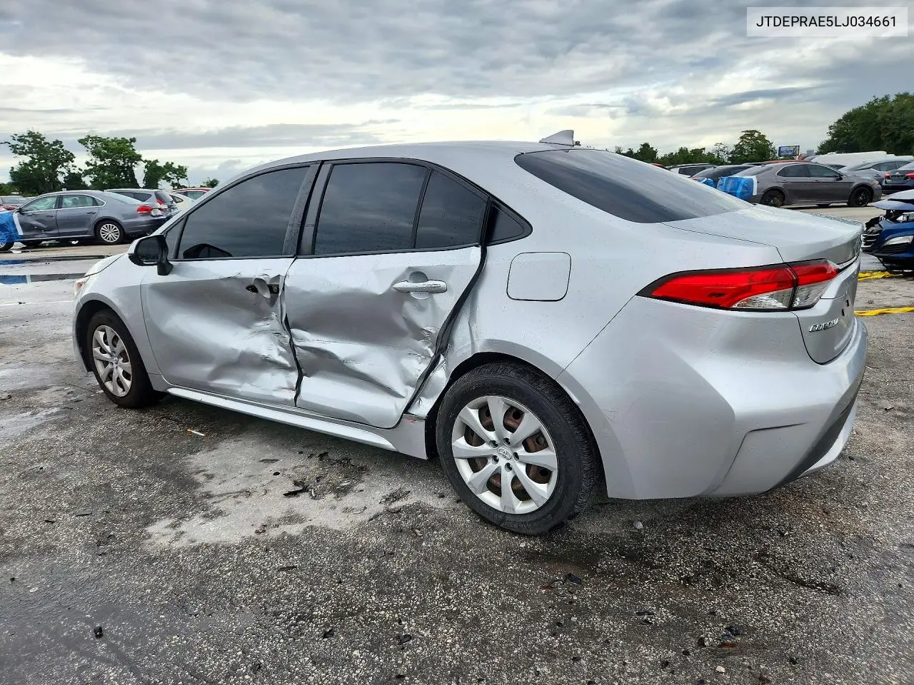 2020 TOYOTA COROLLA VIN JTDEPRAE5LJ034661 — фото 2