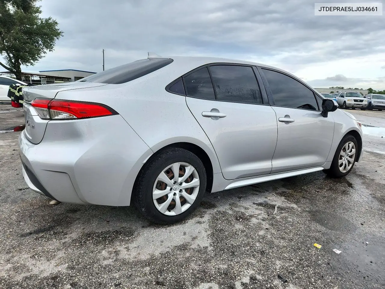 2020 TOYOTA COROLLA VIN JTDEPRAE5LJ034661 — фото 3