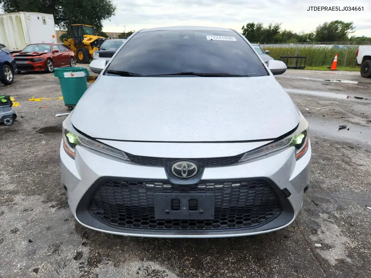 2020 TOYOTA COROLLA VIN JTDEPRAE5LJ034661 — фото 5