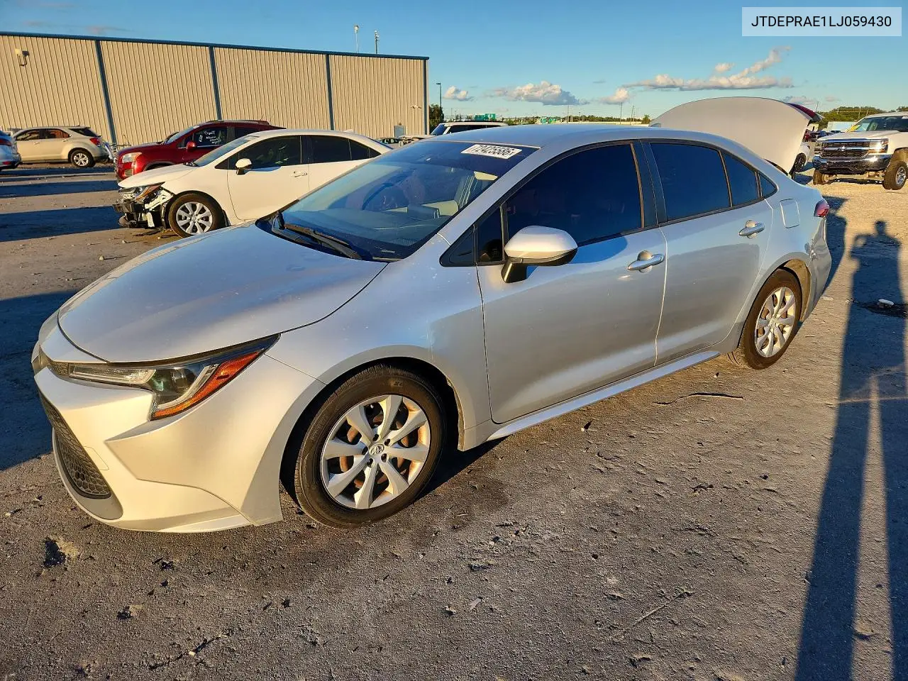 TOYOTA COROLLA 2020, VIN JTDEPRAE1LJ059430