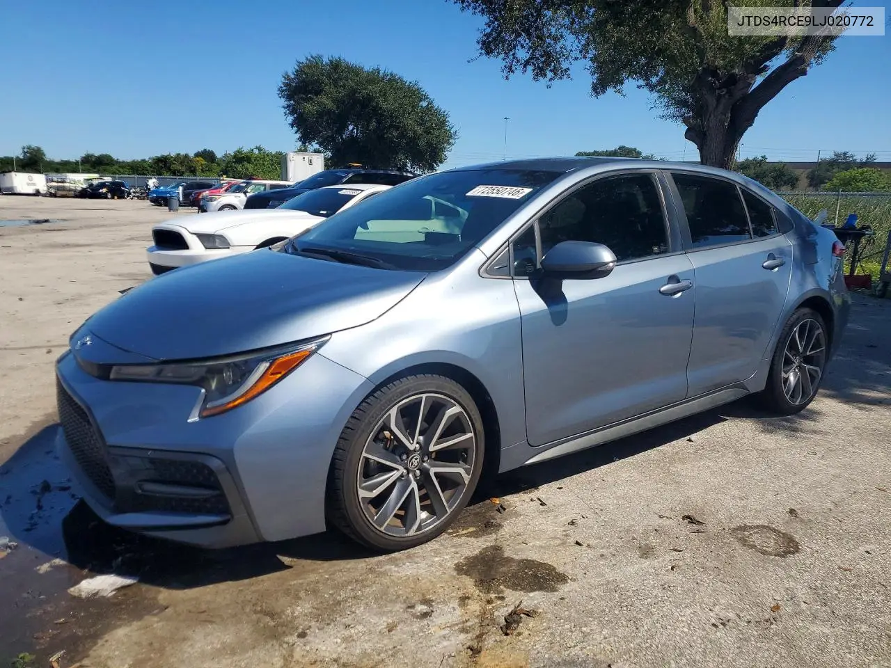 TOYOTA COROLLA 2020, VIN JTDS4RCE9LJ020772