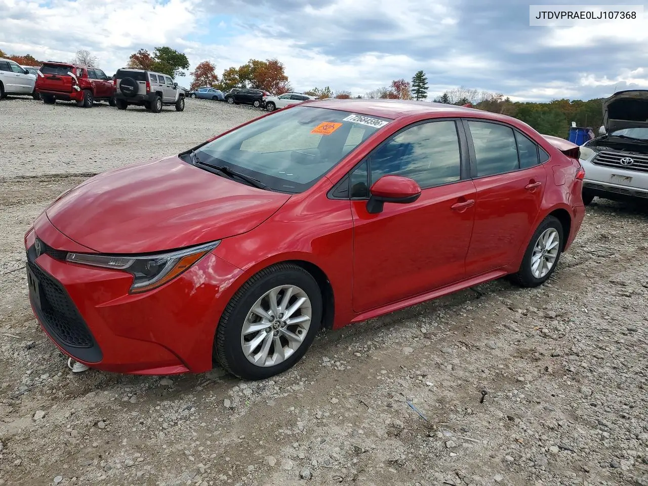 TOYOTA COROLLA 2020, VIN JTDVPRAE0LJ107368