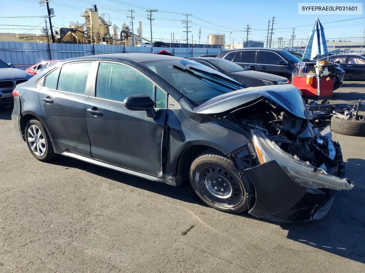 2020 TOYOTA COROLLA VIN 5YFEPRAE0LP031601 — фото 4