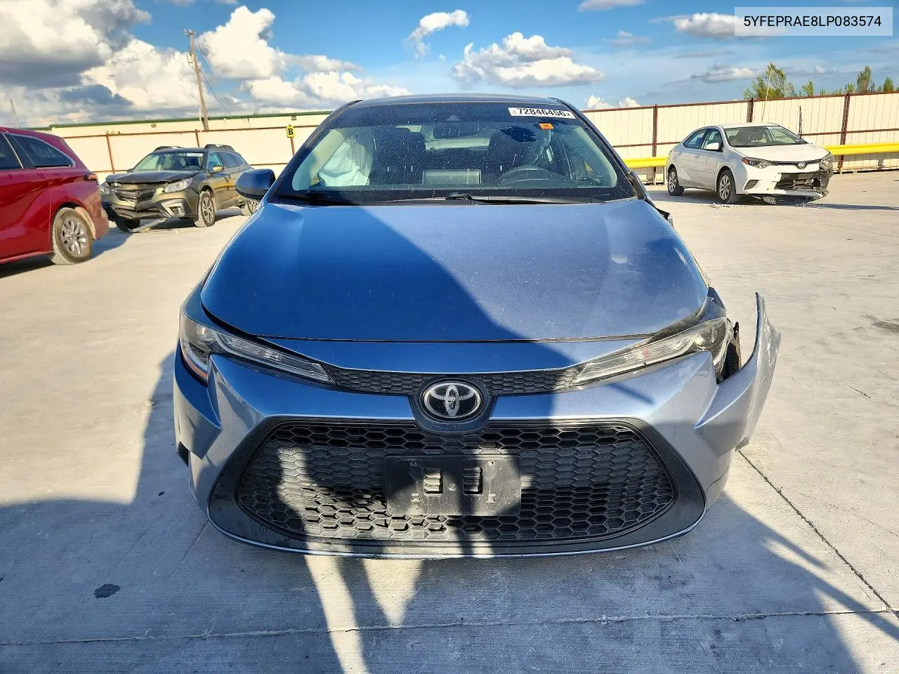 2020 TOYOTA COROLLA VIN 5YFEPRAE8LP083574 — фото 5