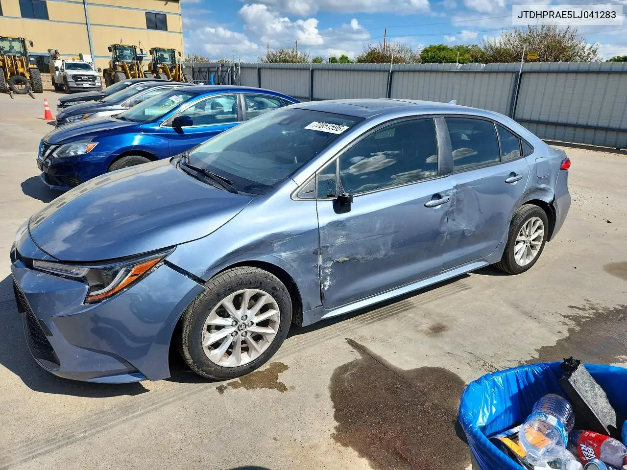 TOYOTA COROLLA 2020, VIN JTDHPRAE5LJ041283