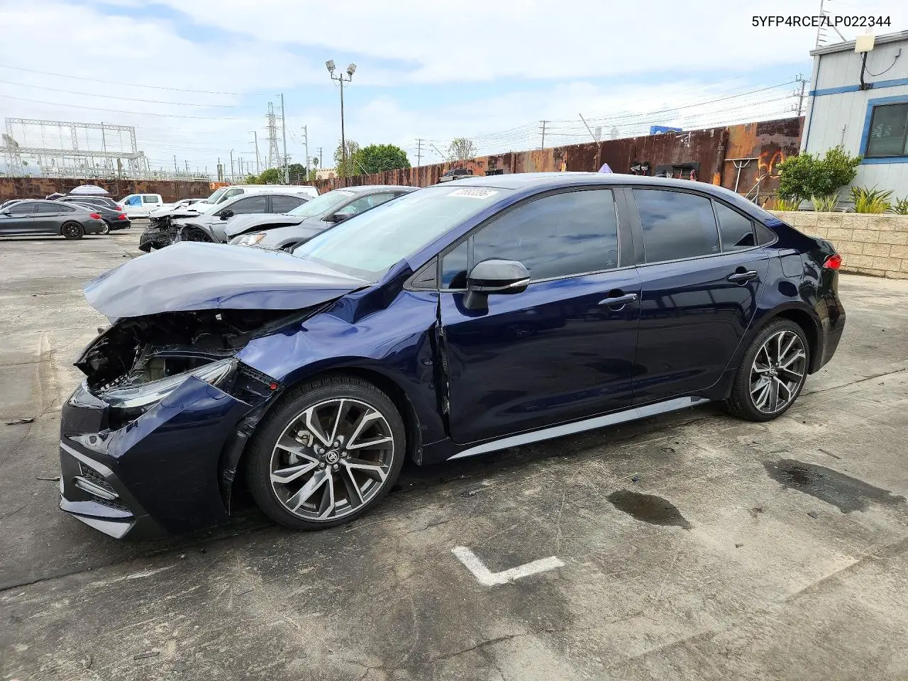TOYOTA COROLLA 2020, VIN 5YFP4RCE7LP022344