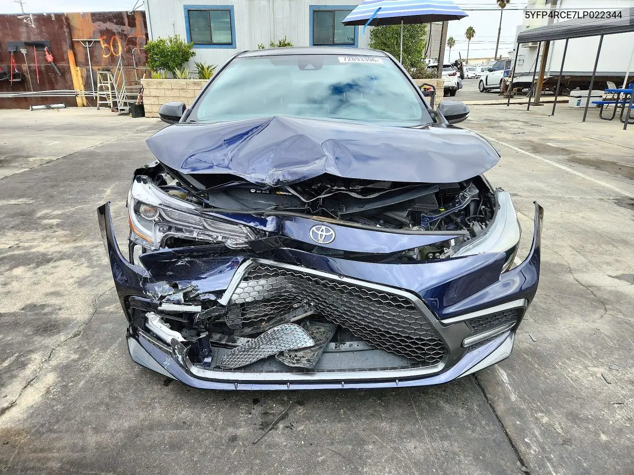 2020 TOYOTA COROLLA VIN 5YFP4RCE7LP022344 — фото 5