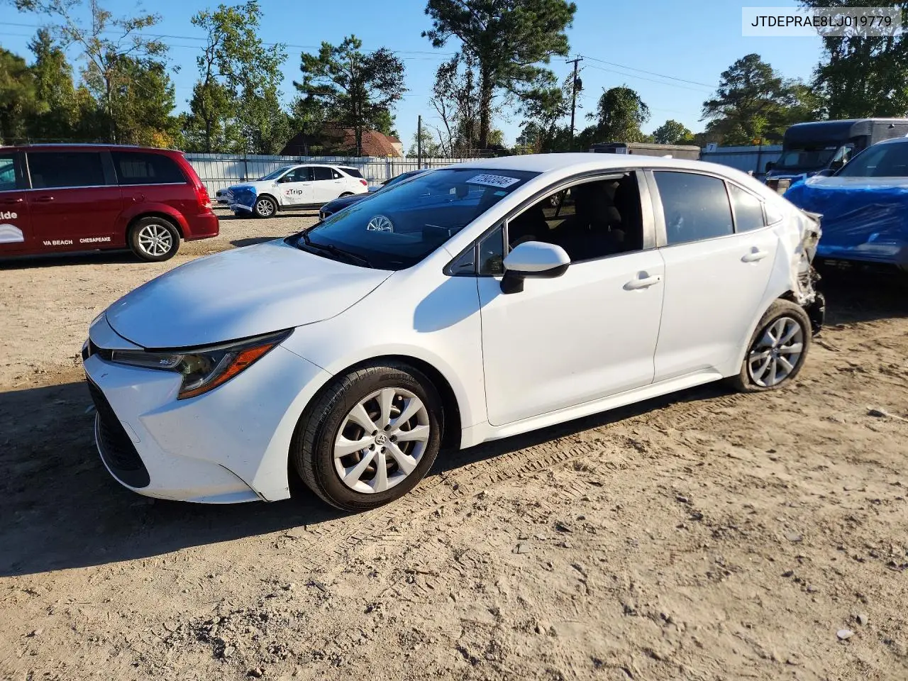 TOYOTA COROLLA 2020, VIN JTDEPRAE8LJ019779