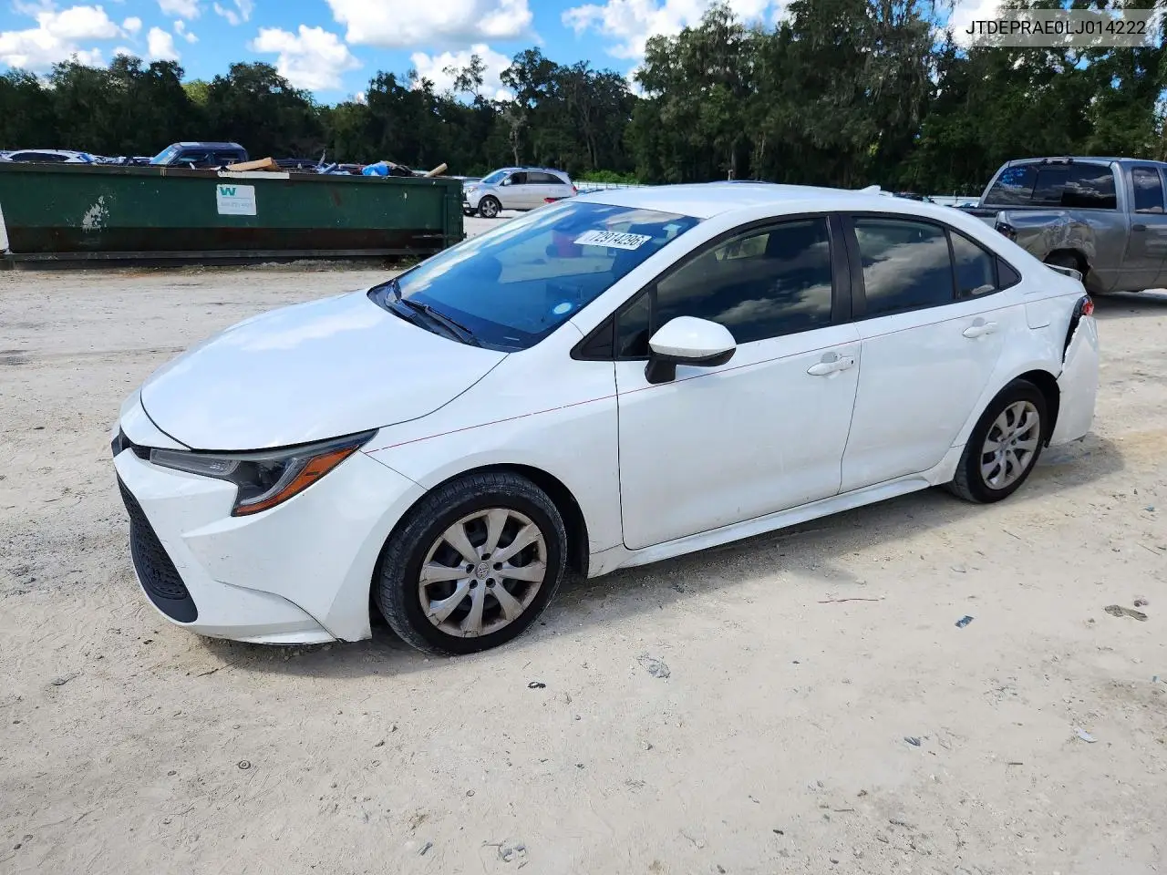 TOYOTA COROLLA 2020, VIN JTDEPRAE0LJ014222
