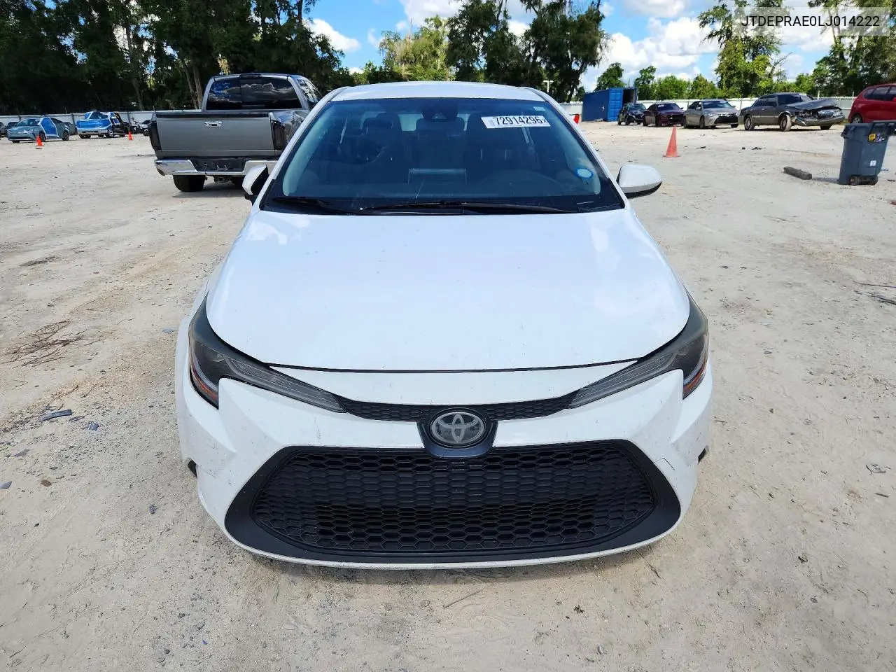 2020 TOYOTA COROLLA VIN JTDEPRAE0LJ014222 — фото 5