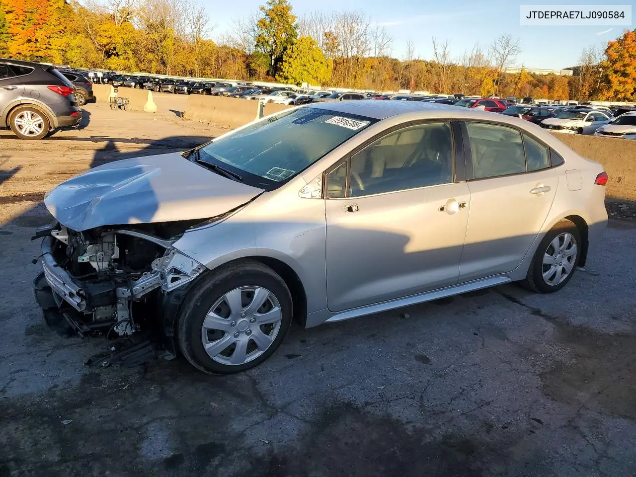 TOYOTA COROLLA 2020, VIN JTDEPRAE7LJ090584