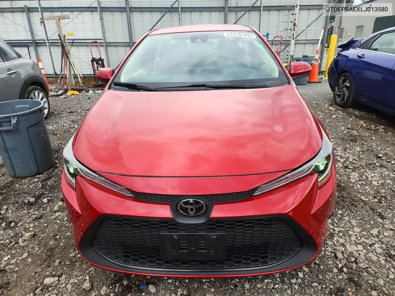 2020 TOYOTA COROLLA VIN JTDEPRAEXLJ013580 — фото 5