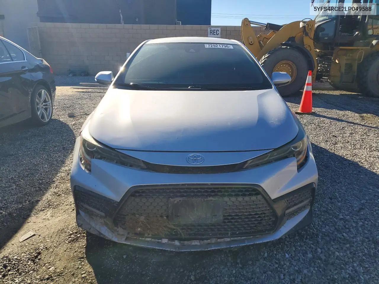 2020 TOYOTA COROLLA VIN 5YFS4RCE2LP049588 — фото 5