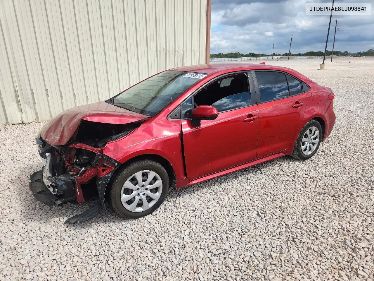 TOYOTA COROLLA 2020, VIN JTDEPRAE8LJ098841