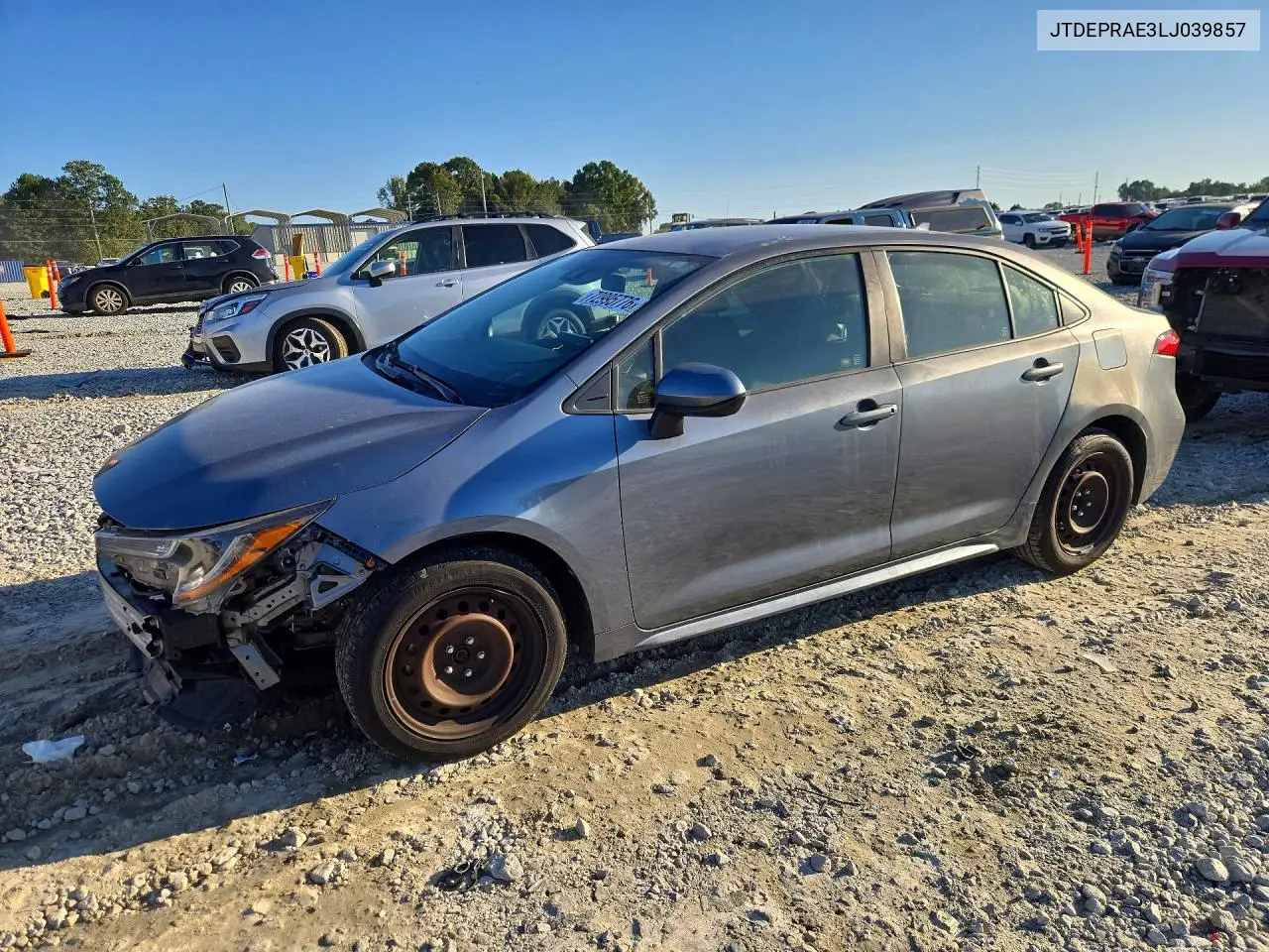 TOYOTA COROLLA 2020, VIN JTDEPRAE3LJ039857