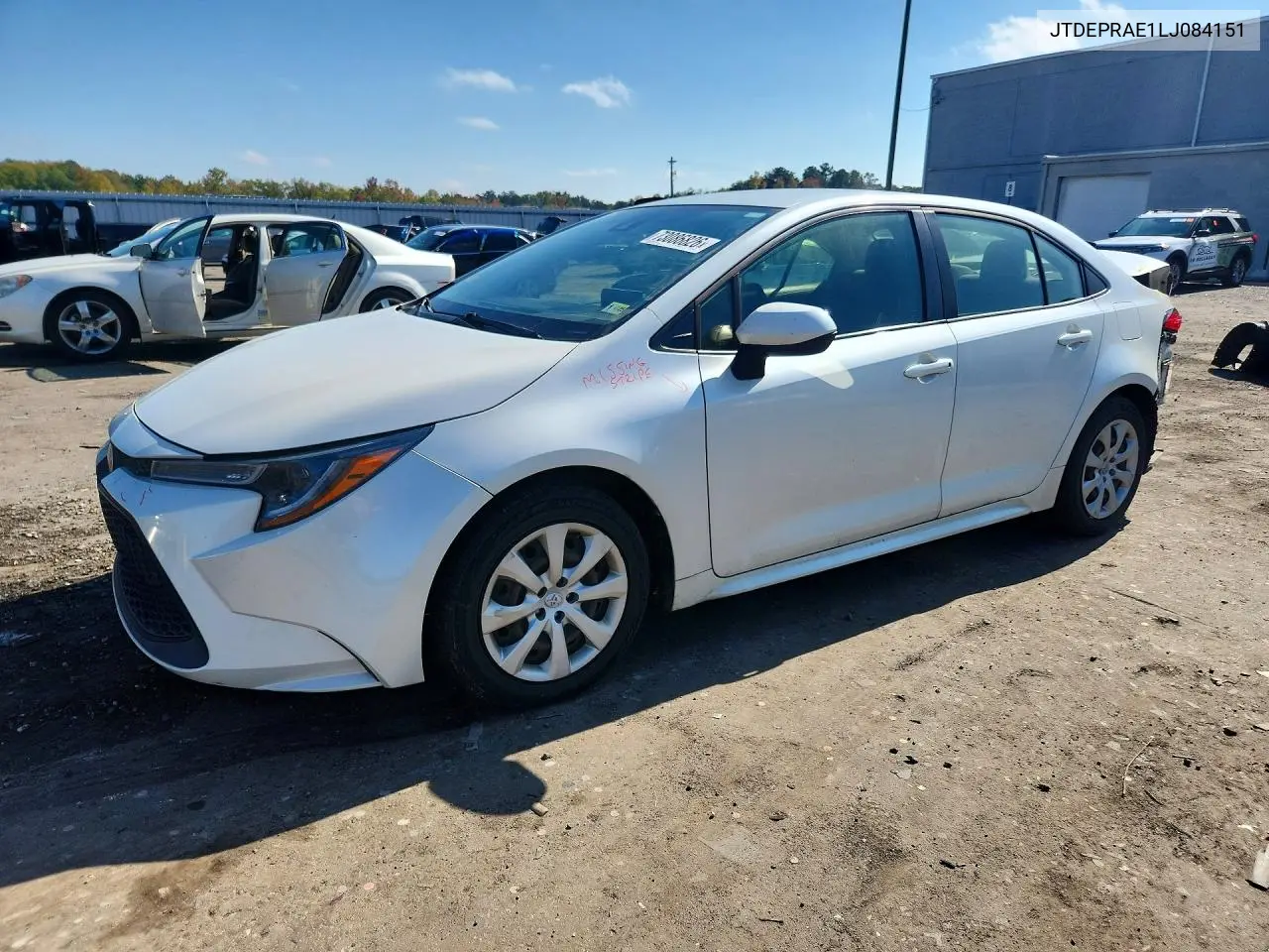 TOYOTA COROLLA 2020, VIN JTDEPRAE1LJ084151