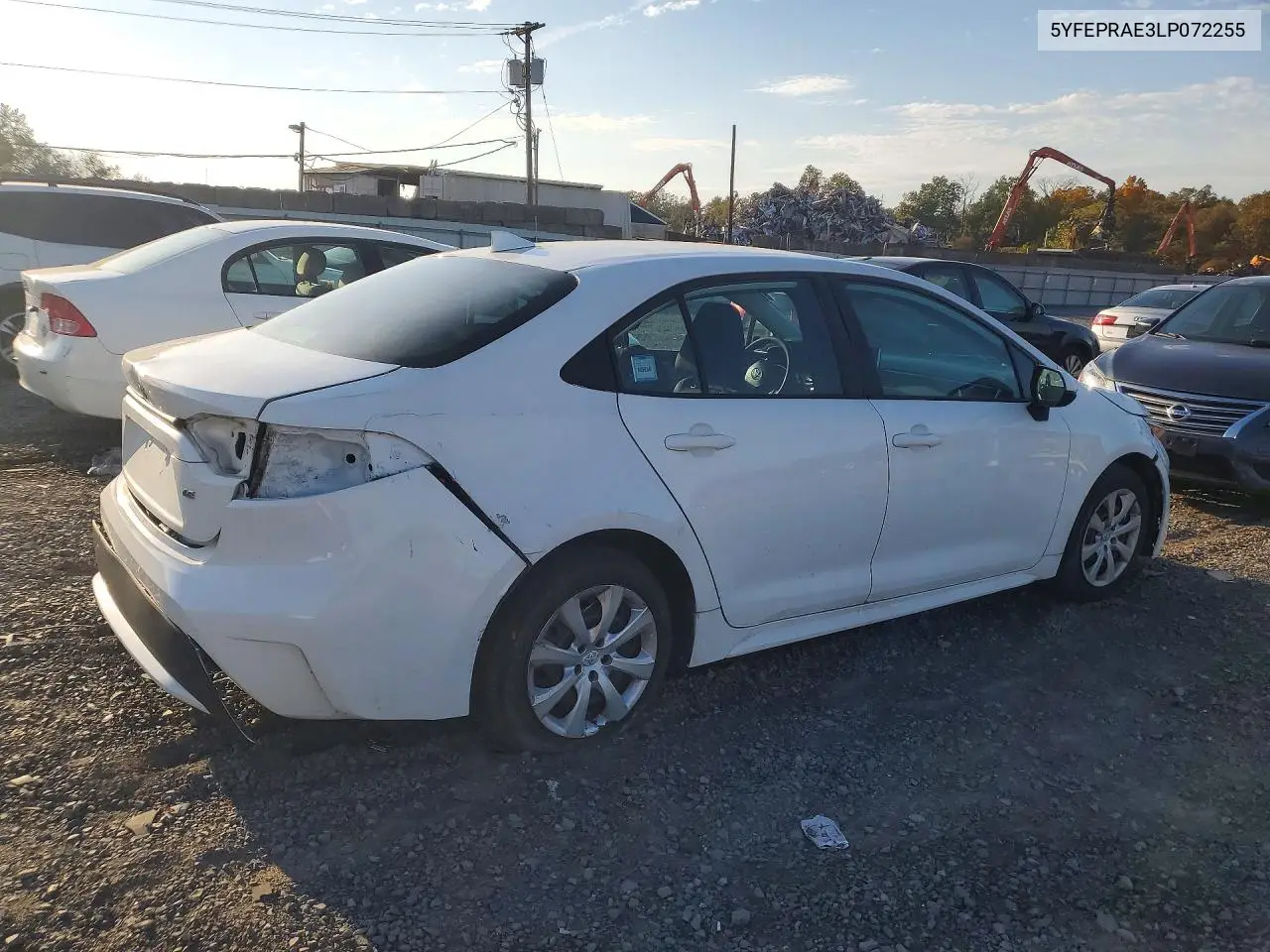 2020 TOYOTA COROLLA VIN 5YFEPRAE3LP072255 — фото 3