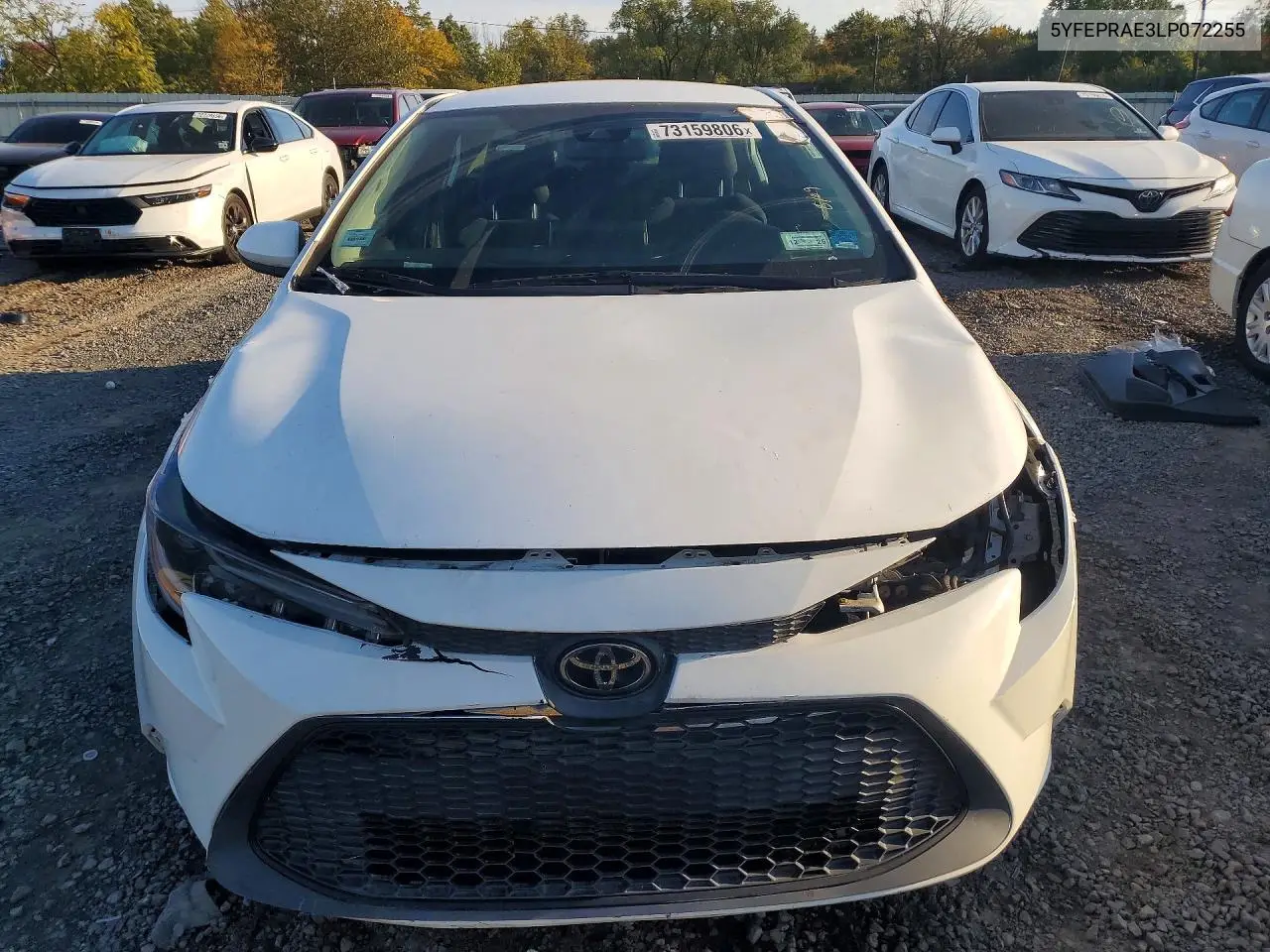 2020 TOYOTA COROLLA VIN 5YFEPRAE3LP072255 — фото 5