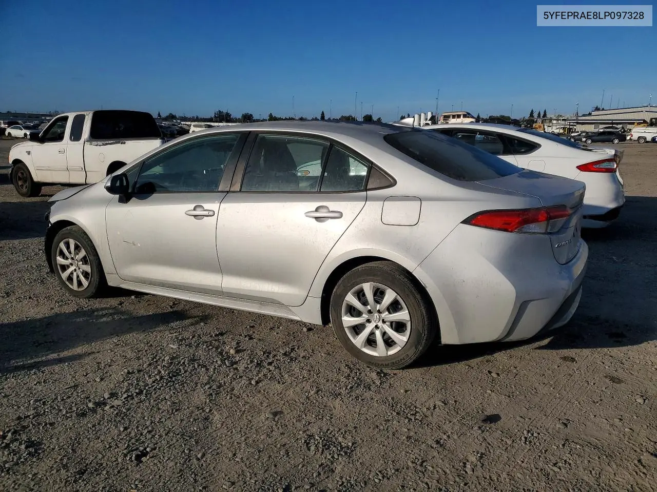 2020 TOYOTA COROLLA VIN 5YFEPRAE8LP097328 — фото 2