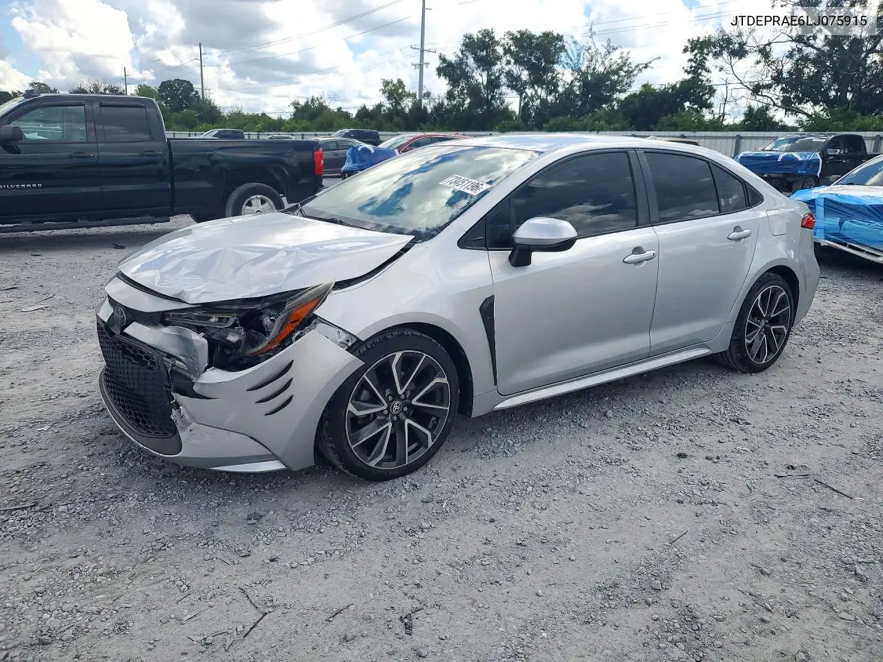 TOYOTA COROLLA 2020, VIN JTDEPRAE6LJ075915