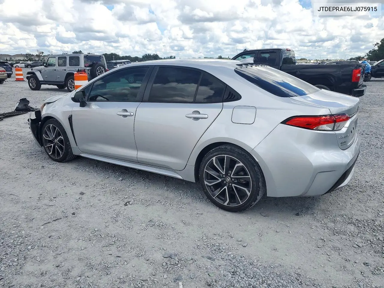 2020 TOYOTA COROLLA VIN JTDEPRAE6LJ075915 — фото 2