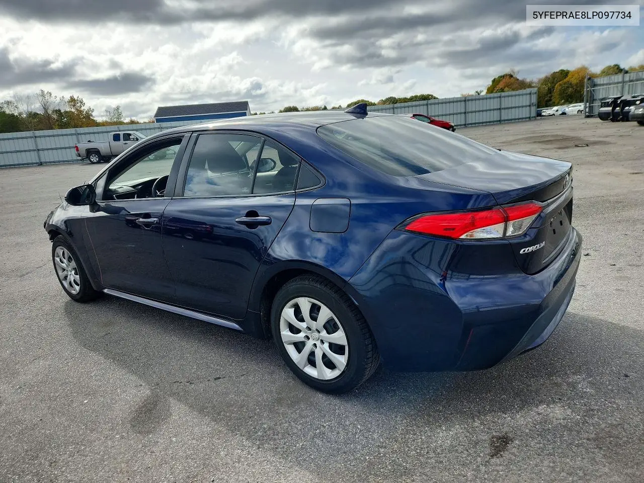 2020 TOYOTA COROLLA VIN 5YFEPRAE8LP097734 — фото 2