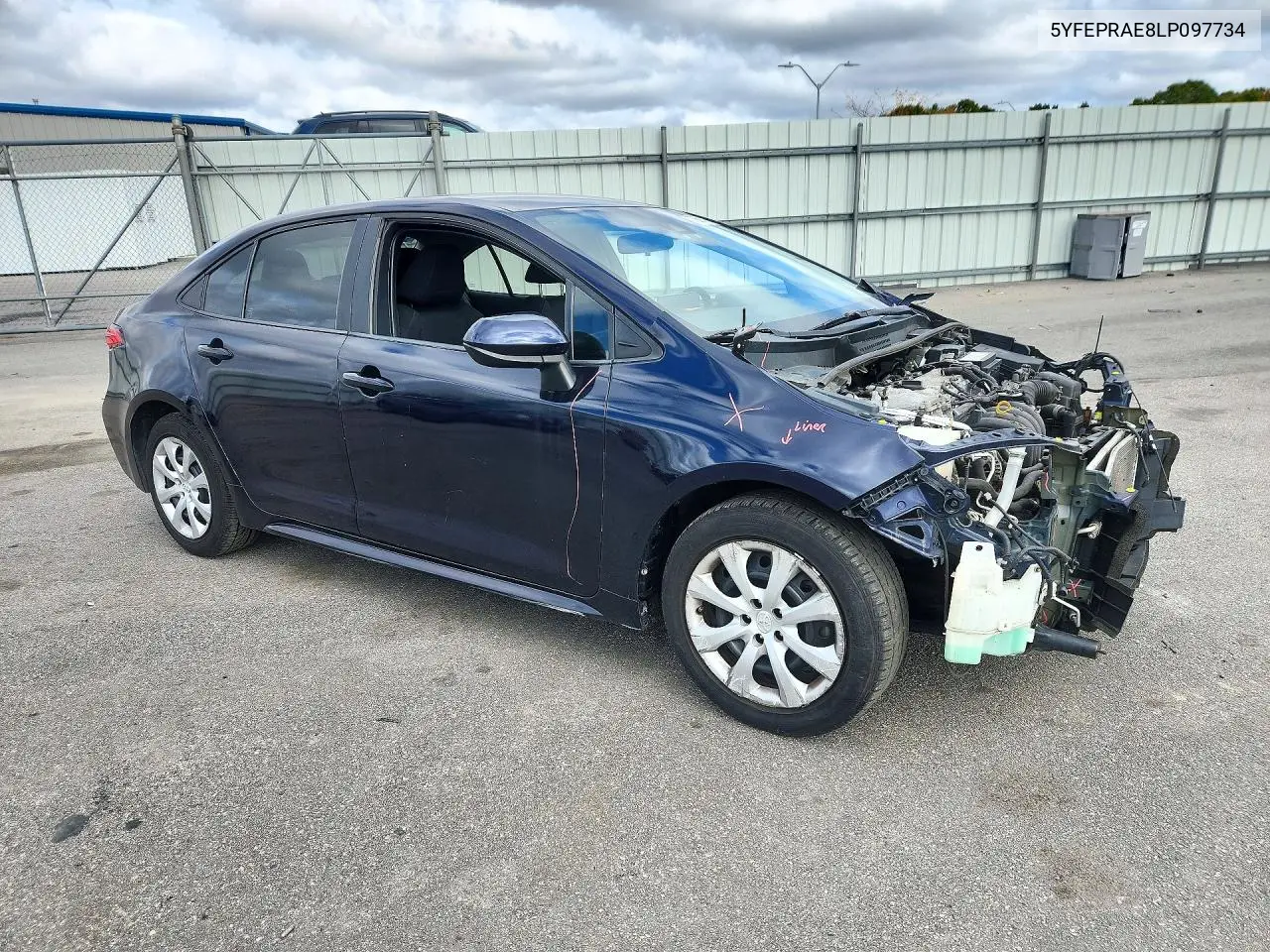 2020 TOYOTA COROLLA VIN 5YFEPRAE8LP097734 — фото 4