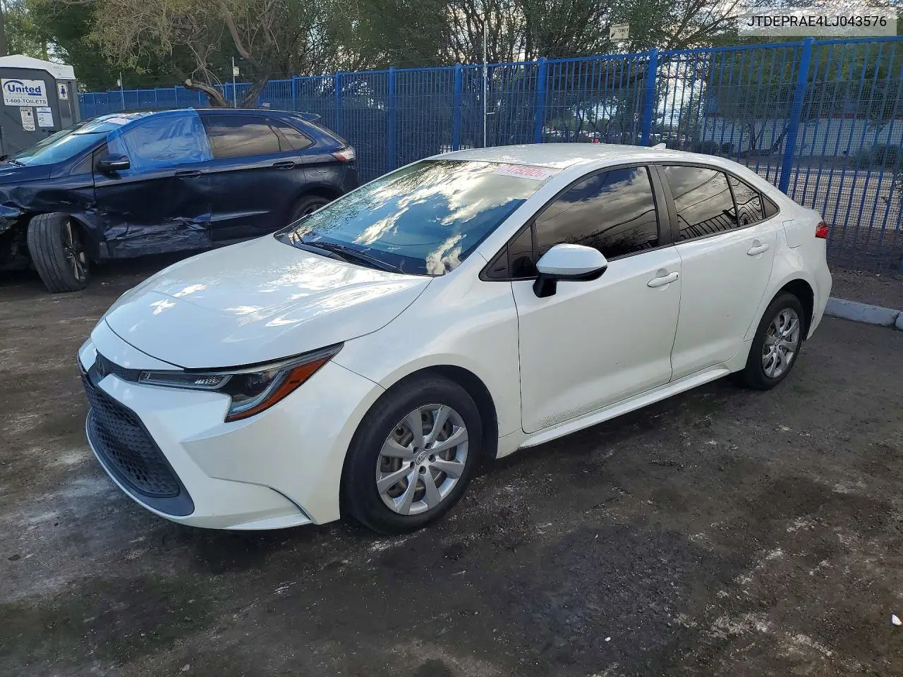 TOYOTA COROLLA 2020, VIN JTDEPRAE4LJ043576