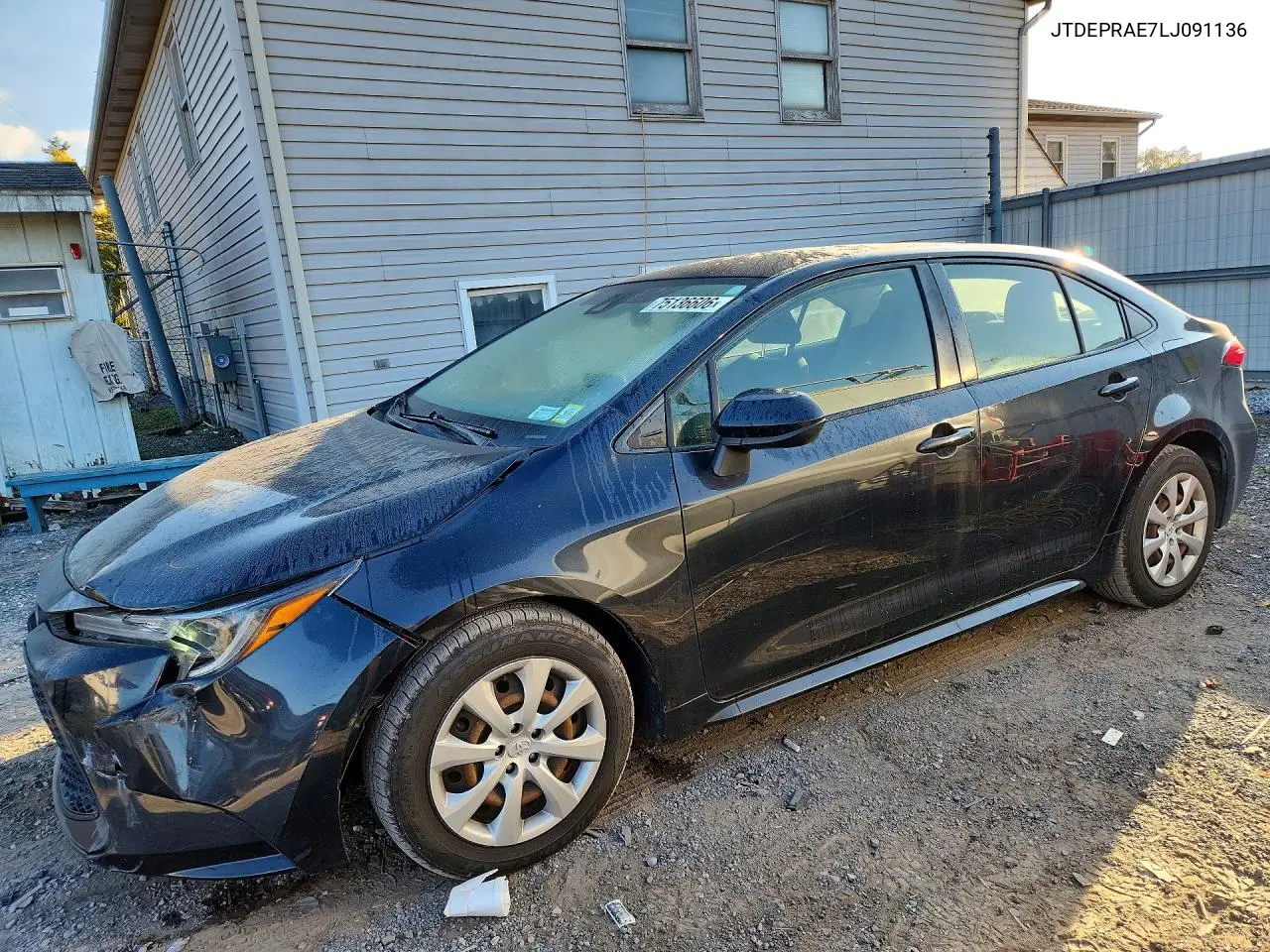 TOYOTA COROLLA 2020, VIN JTDEPRAE7LJ091136