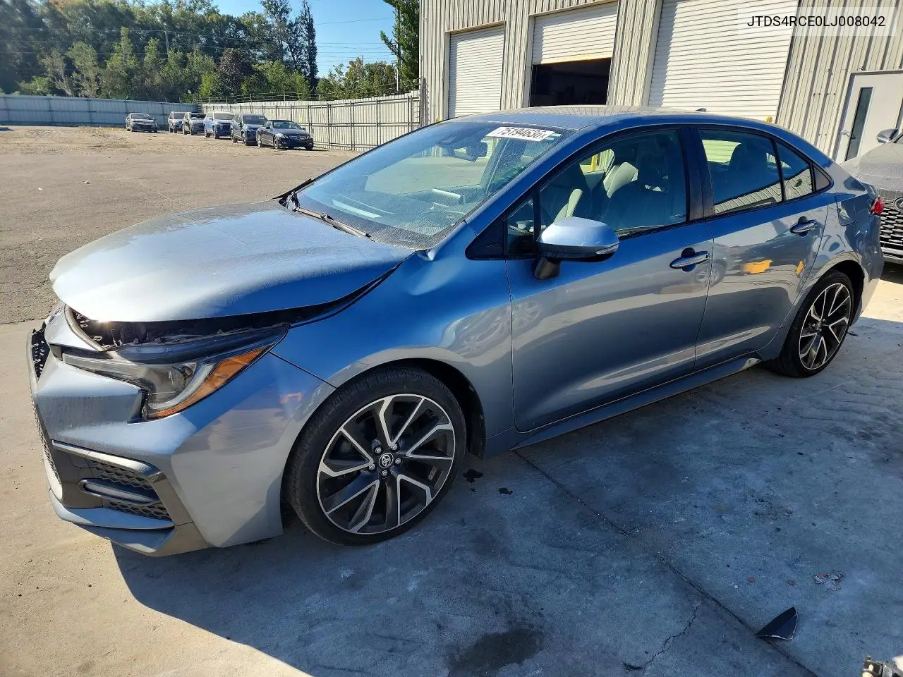 TOYOTA COROLLA 2020, VIN JTDS4RCE0LJ008042